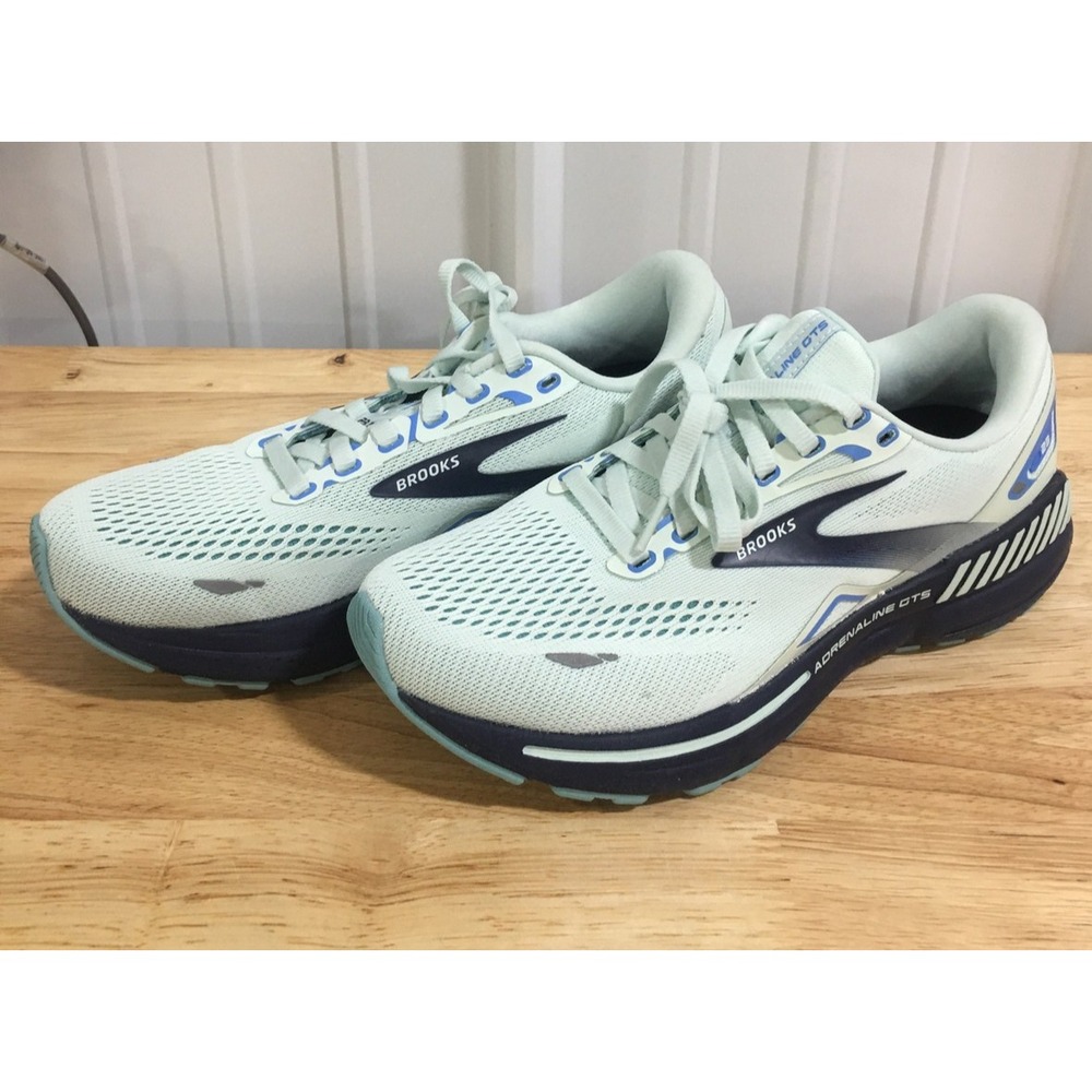 Brooks Adrenaline GTS 23 Womens Size 7.5 Running Shoes Gray Blue Comfort